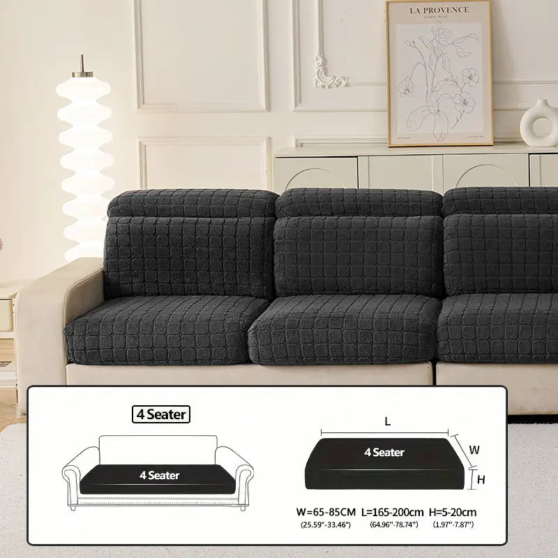 Elastic Couch Cover with Drawstring Design, Soft Removable Washable Sofa Pad, Dust-Proof Anti-Slip Split Sofa Set, Sofa Slipcover