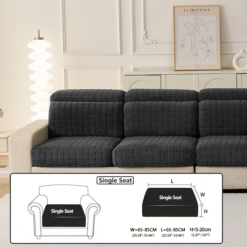Elastic Couch Cover with Drawstring Design, Soft Removable Washable Sofa Pad, Dust-Proof Anti-Slip Split Sofa Set, Sofa Slipcover