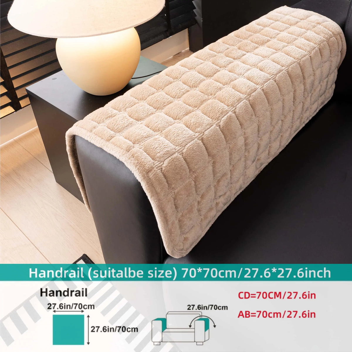 Solid colour Thick Plush Sofa couch cover, 1 PC Quilted Non Slip Washable Couch Cushion Cover Pad, Pet-Friendly Soft Velvet Sofa Protector, for Armchair, Loveseat, Sectional & Multi-Seater Sofas, Modern Cozy Living Room Decor, Sofa Slipcover.