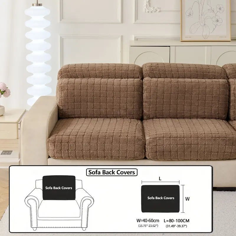 Elastic Couch Cover with Drawstring Design, Soft Removable Washable Sofa Pad, Dust-Proof Anti-Slip Split Sofa Set, Sofa Slipcover