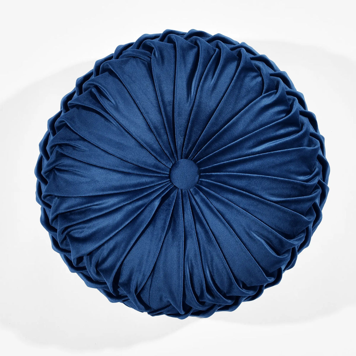 Lush Decor Round Pleated Luxuriously Soft Velvet Decorative Cushion - Single, 15" Diameter, Soft Padded Animal Print Doughnut-Shaped Cushion for Couch, Bedrooms/Dens, Home Decor