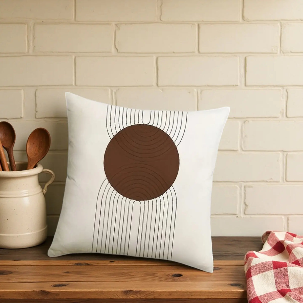 4-Piece Set, Bohemian geometric line single-sided printed pillow covers with zipper closure. Suitable for home use in bedrooms, living rooms, sofas, cars and chair backs. Also ideal for outdoor patio and camping cushion decor. (inserts not included)