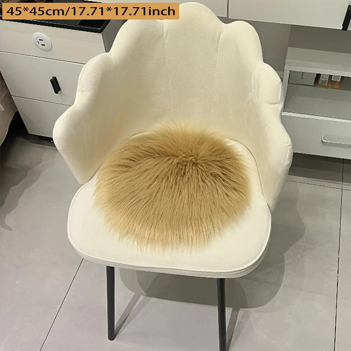 Creative Faux Wool Long Plush Rug for Living Room Coffee Table Sofa Bedside, Soft Fluffy Carpet Mat for Bedroom Window Seat Furry Soft Rugs, Shaggy Fuzzy Rugs, Decorative Fluffy Rug