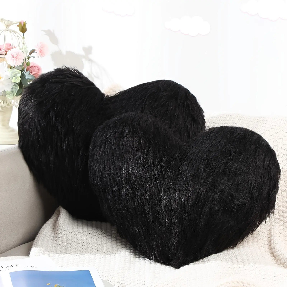 Modern Home Cow Pattern Long Plush Rug, Soft Comfortable Durable Carpet for Bedroom Living Room Study Bedside