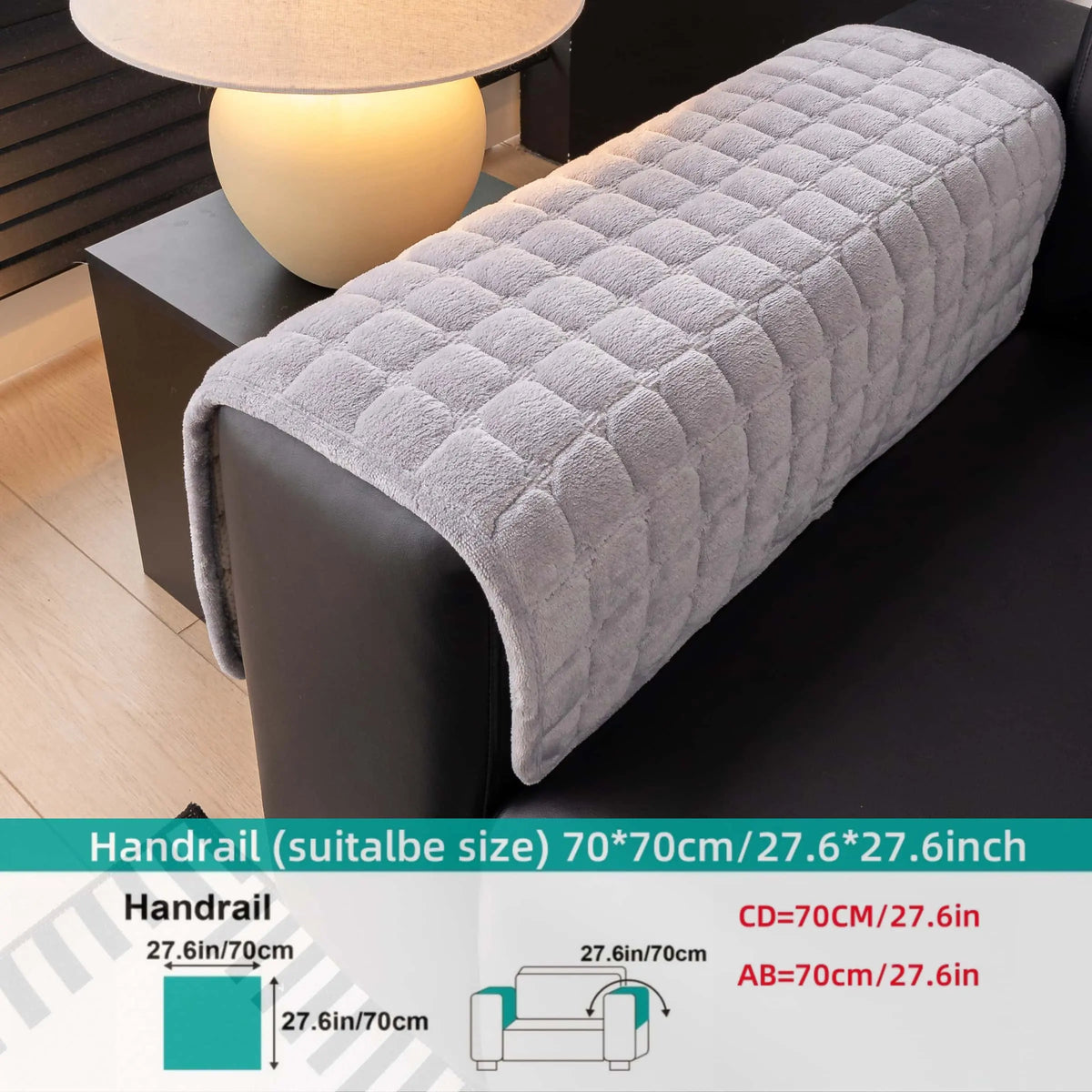 Solid colour Thick Plush Sofa couch cover, 1 PC Quilted Non Slip Washable Couch Cushion Cover Pad, Pet-Friendly Soft Velvet Sofa Protector, for Armchair, Loveseat, Sectional & Multi-Seater Sofas, Modern Cozy Living Room Decor, Sofa Slipcover.