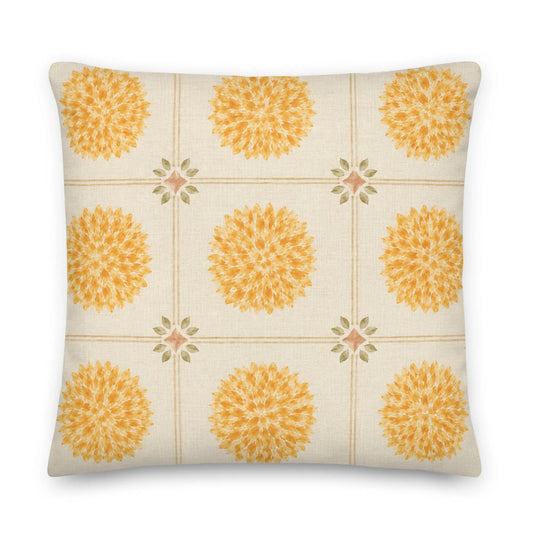 Marigold Champagne Grid Accent Pillow - Champagne