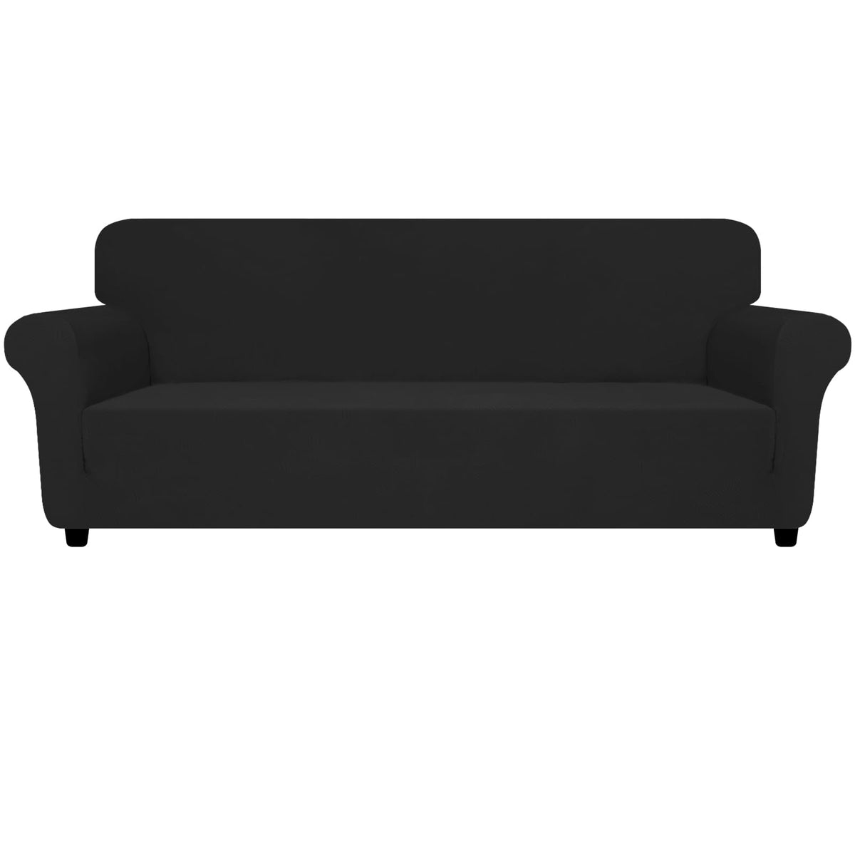 ZNSAYOTX Super Stretch Couch Cover (72"-92") Universal Sofa Covers with Elastic Bottom, Dog Cat Pets Friendly Washable Furniture Protector Fitted Sofa Slipcovers Stay in Place (Dark Grey, Sofa)