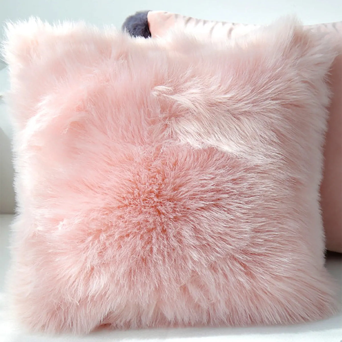 Valentine's Day Faux Wool Plush Pillow Cover, Soft Comfortable Non-Shedding Furry Cushion Cover, Washable Foldable Detachable Cover for Living Room and Bedroom Decor, Bedroom Decorative Accessories #GLOBAL PICKS
