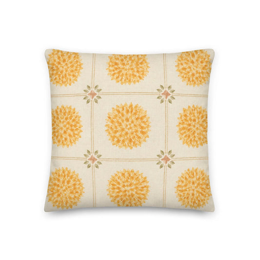 Marigold Champagne Grid Accent Pillow - Champagne