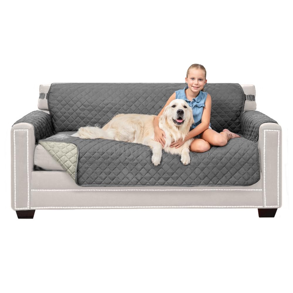 Sofa Shield® Couch Sofa Slip Cover for Dogs with Strap, Navy Sand