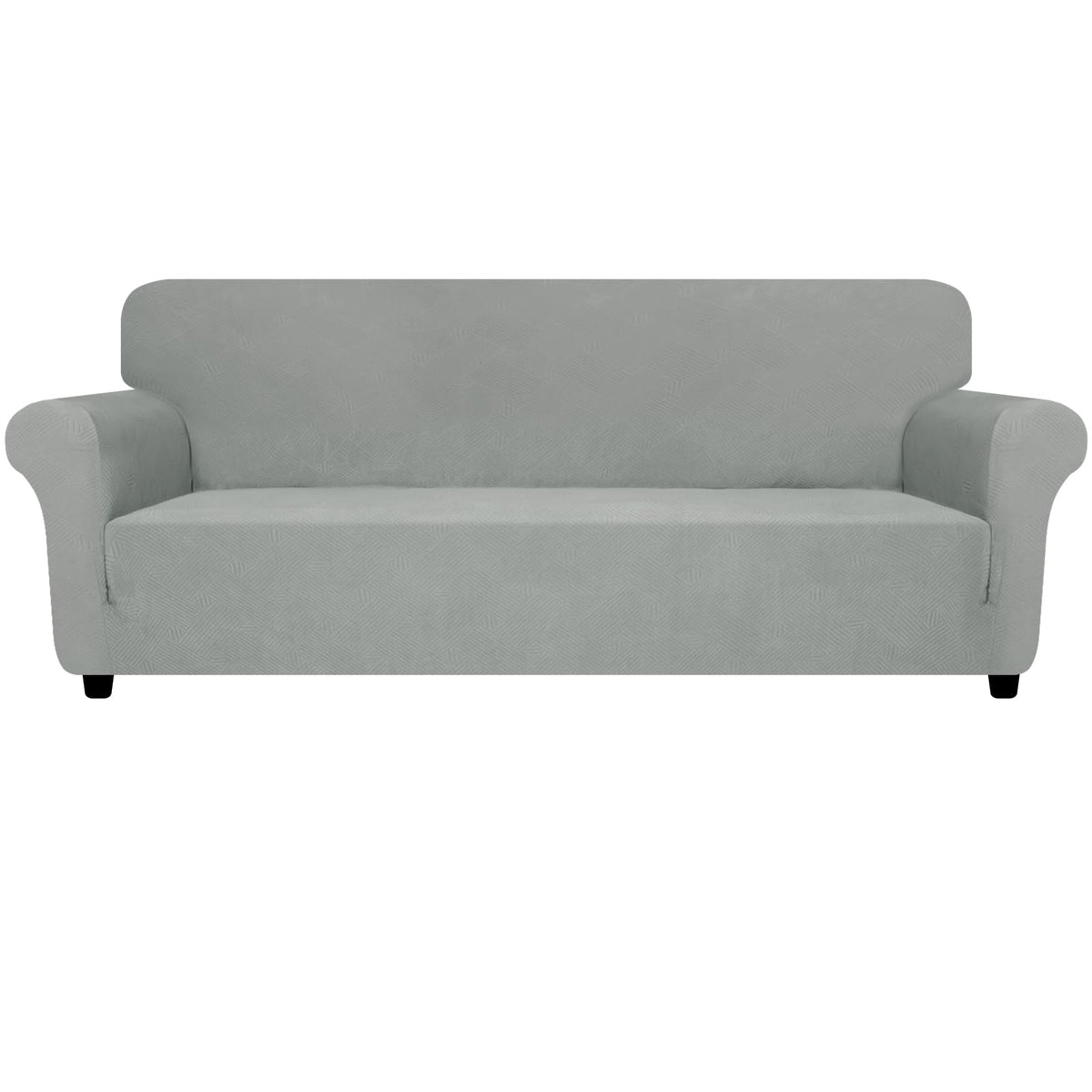 ZNSAYOTX Super Stretch Couch Cover (72"-92") Universal Sofa Covers with Elastic Bottom, Dog Cat Pets Friendly Washable Furniture Protector Fitted Sofa Slipcovers Stay in Place (Dark Grey, Sofa)