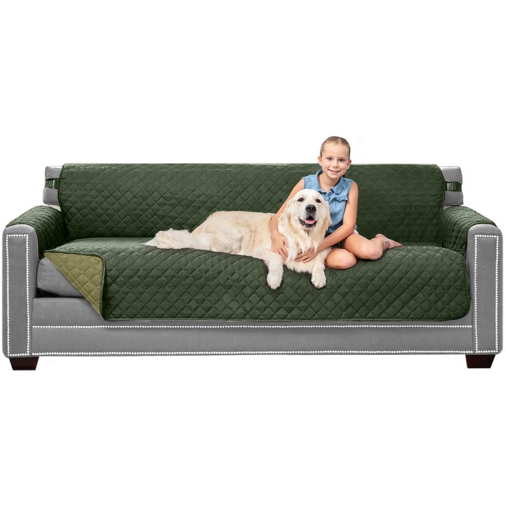 Sofa Shield® Couch Sofa Slip Cover for Dogs with Strap, Navy Sand
