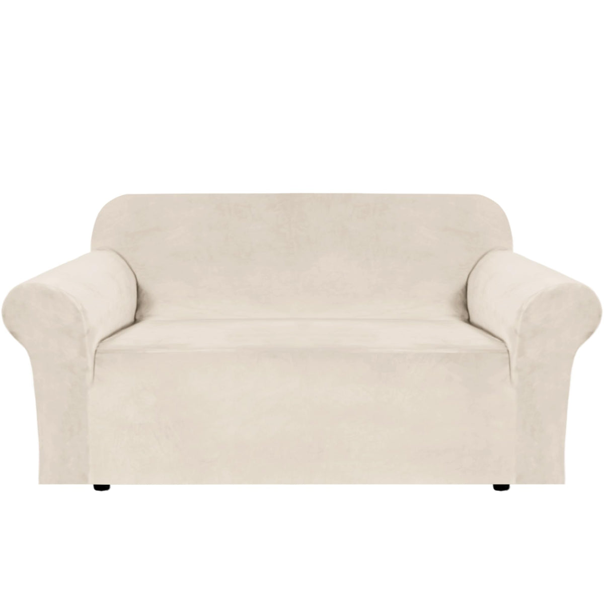H.VERSAILTEX 1 Peice Stretch Velvet Sofa Covers for 3 Cushion Couch Covers Sofa Slipcovers Furniture Protector Soft, Crafted from Thick Comfy Rich Velour (Sofa 72"-90", Oatmeal)