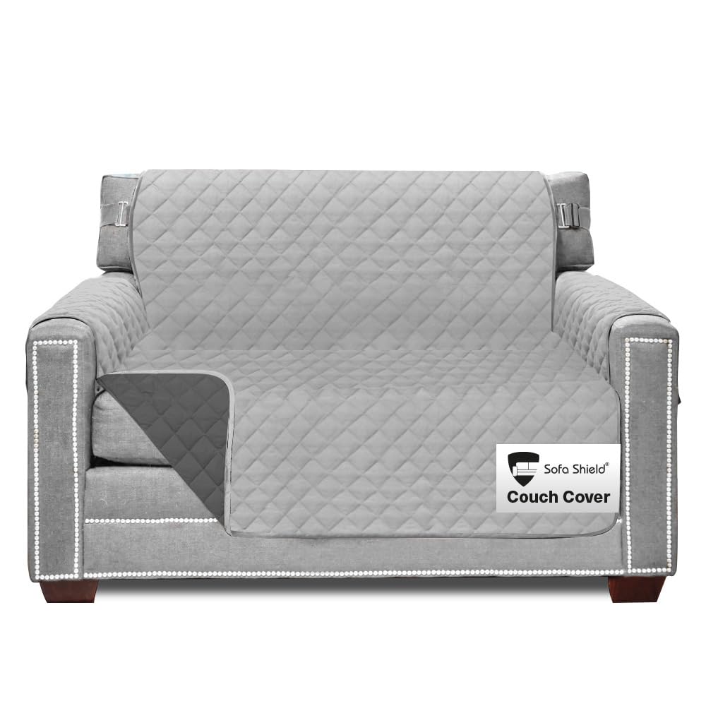 Sofa Shield® Couch Sofa Slip Cover for Dogs with Strap, Navy Sand