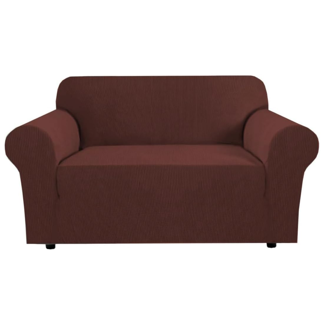 H.VERSAILTEX Stretch Sofa Covers for 3 Cushion Couch Covers Sofa Slipcovers for Living Room Feature Thick Checked Jacquard Fabric with Elastic Bottom, Sofa Large - Natural