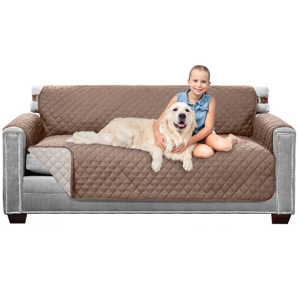 Sofa Shield® Couch Sofa Slip Cover for Dogs with Strap, Navy Sand