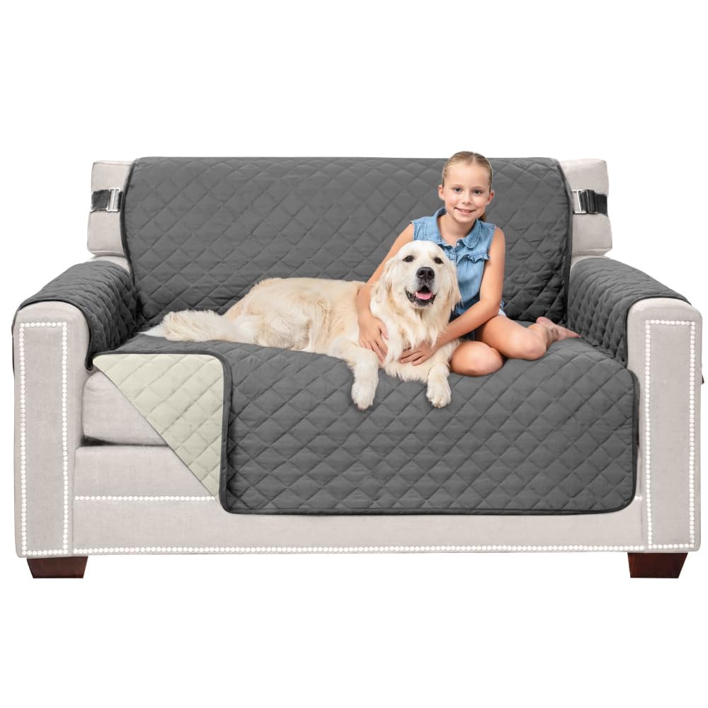 Sofa Shield® Couch Sofa Slip Cover for Dogs with Strap, Navy Sand