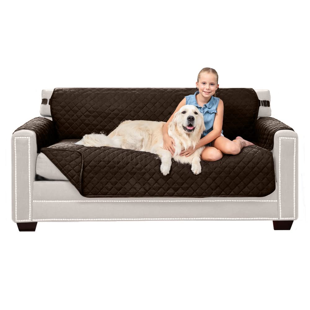 Sofa Shield® Couch Sofa Slip Cover for Dogs with Strap, Navy Sand