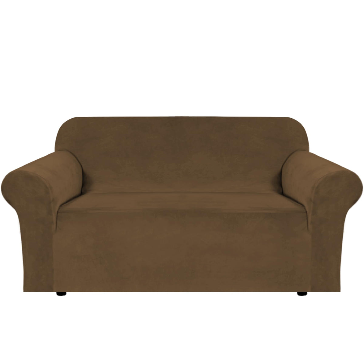 H.VERSAILTEX 1 Peice Stretch Velvet Sofa Covers for 3 Cushion Couch Covers Sofa Slipcovers Furniture Protector Soft, Crafted from Thick Comfy Rich Velour (Sofa 72"-90", Oatmeal)