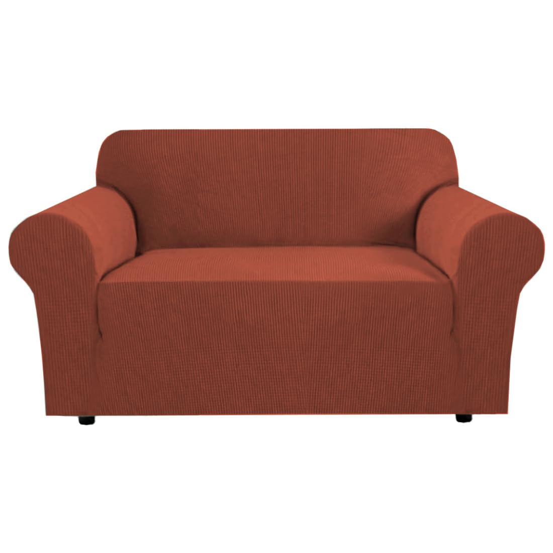 H.VERSAILTEX Stretch Sofa Covers for 3 Cushion Couch Covers Sofa Slipcovers for Living Room Feature Thick Checked Jacquard Fabric with Elastic Bottom, Sofa Large - Natural