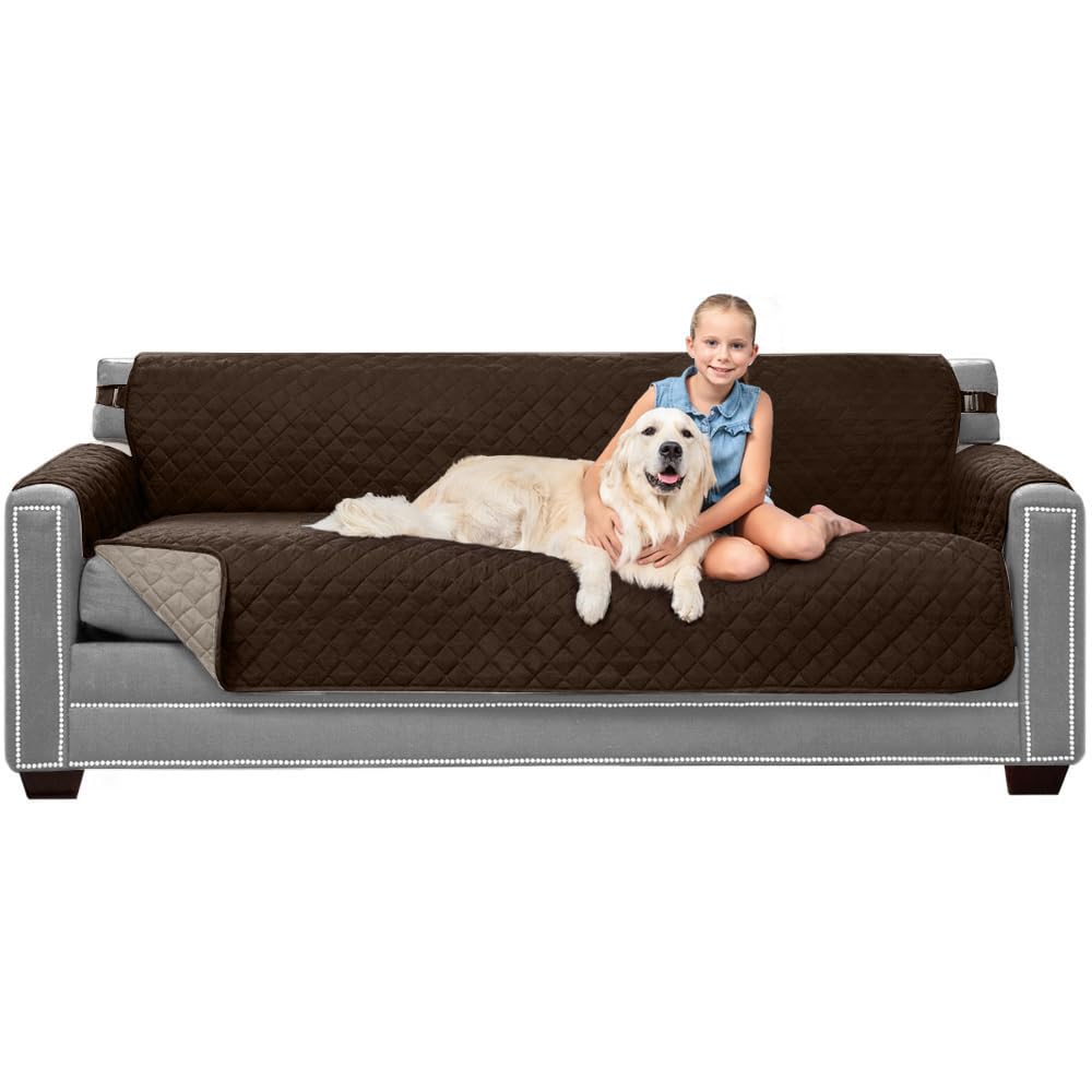 Sofa Shield® Couch Sofa Slip Cover for Dogs with Strap, Navy Sand