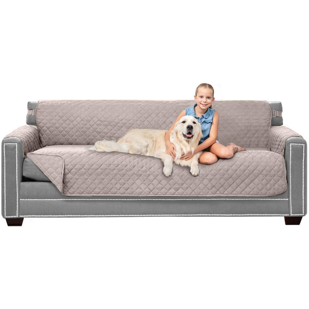 Sofa Shield® Couch Sofa Slip Cover for Dogs with Strap, Navy Sand