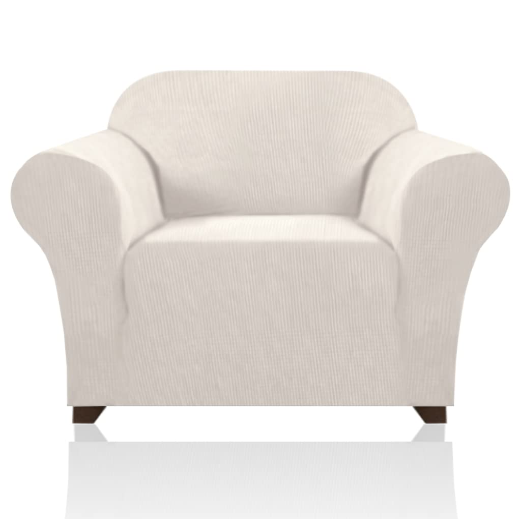 PrinceDeco Stretch Loveseat Sofa Cover Slipcover Couch Cover for 2 Cushion Sofa Washable Sofa Cover for Pets Friendly Furniture Protector Covers with Non Slip Bottom(Loveseat, Brown)