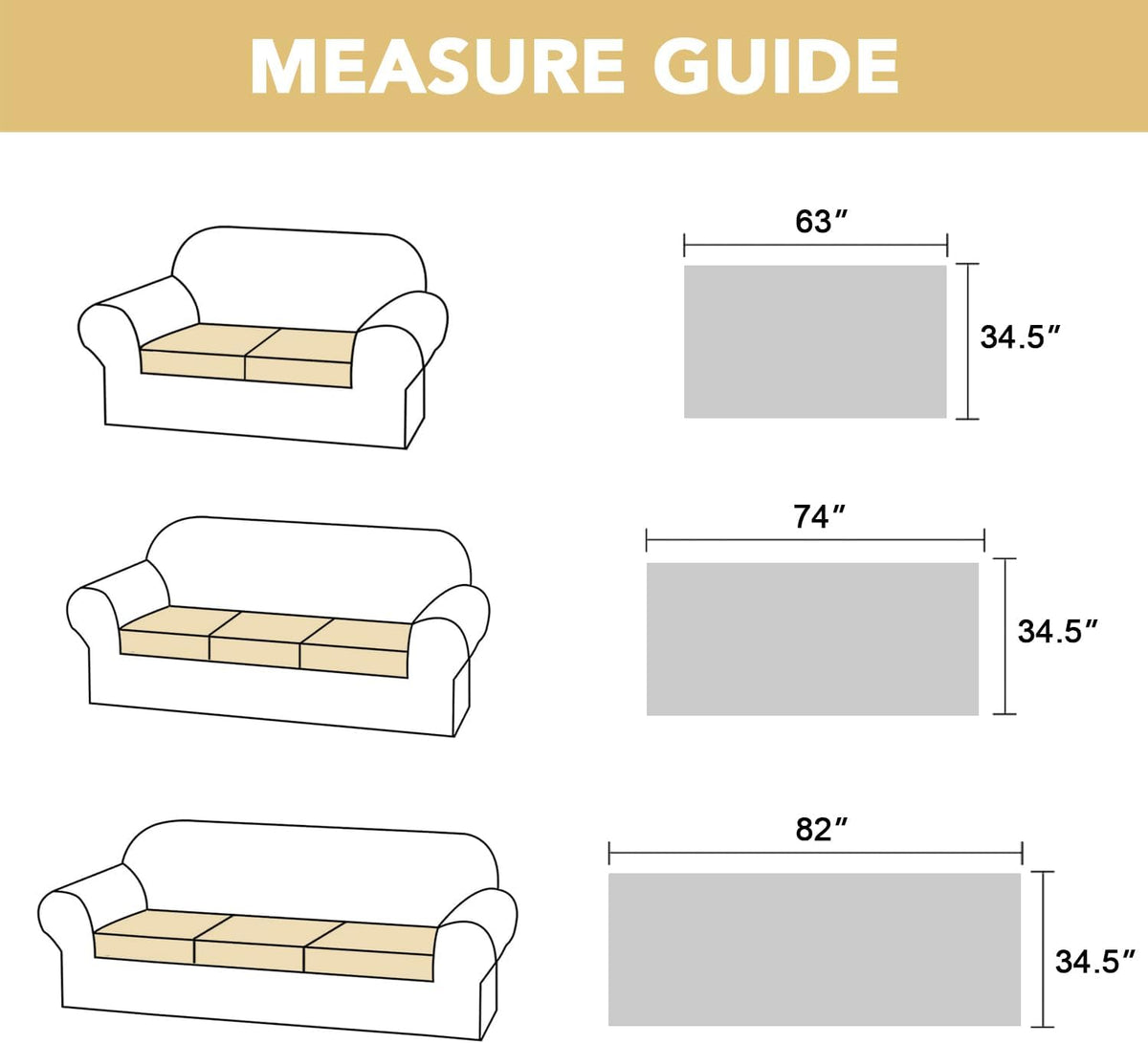 H.VERSAILTEX Couch Cover for Dogs, Non-Slip Washable Pet Sofa Protector
