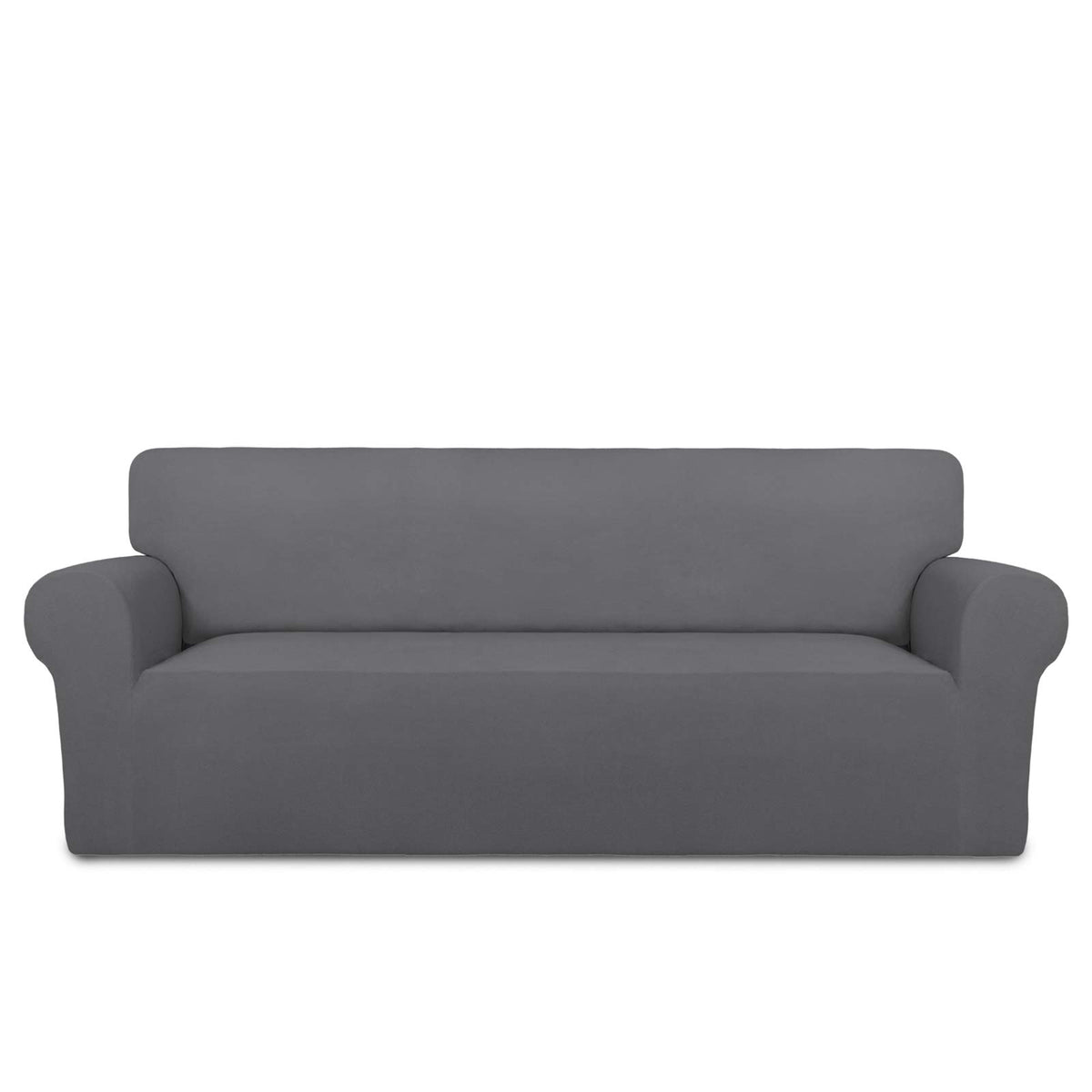 PureFit Stretch Couch Covers for Sofa Large Sofa Slipcovers Dark Gray