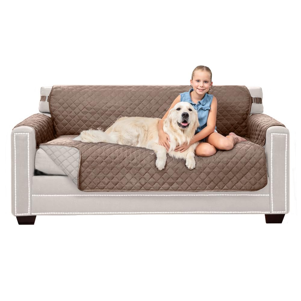 Sofa Shield® Couch Sofa Slip Cover for Dogs with Strap, Navy Sand
