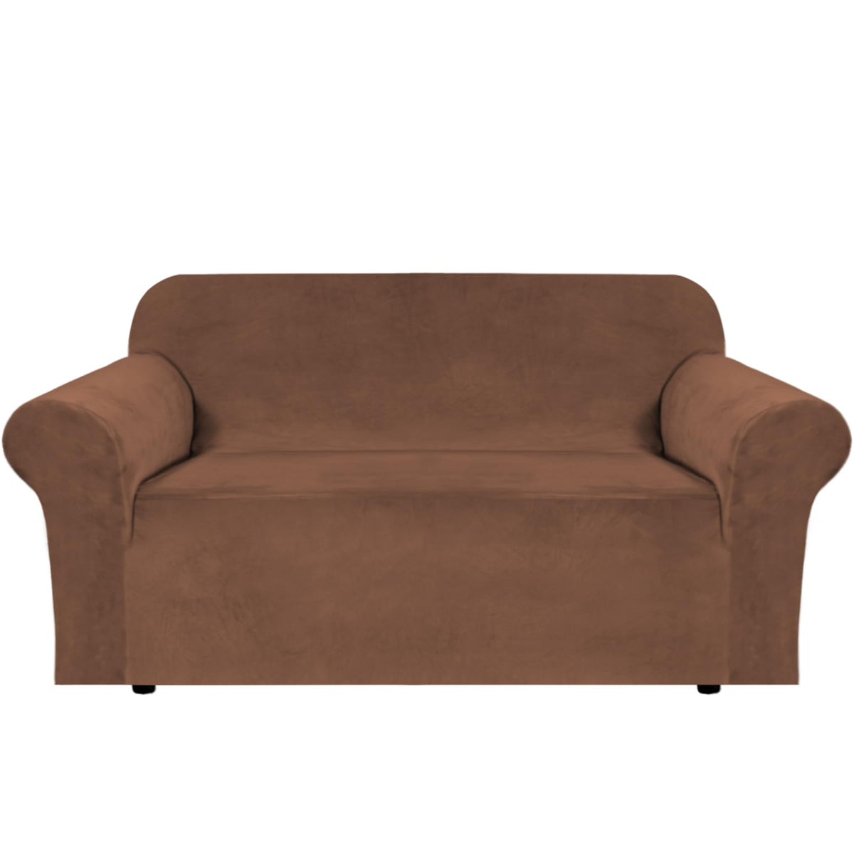 H.VERSAILTEX 1 Peice Stretch Velvet Sofa Covers for 3 Cushion Couch Covers Sofa Slipcovers Furniture Protector Soft, Crafted from Thick Comfy Rich Velour (Sofa 72"-90", Oatmeal)