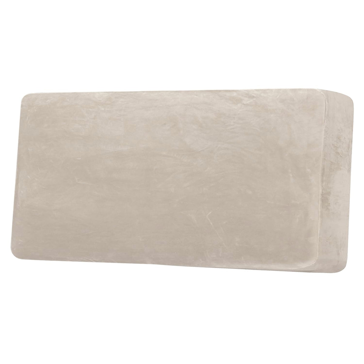 H.VERSAILTEX Velvet Stretch Couch Cushion Cover Plush Cushion Slipcover for Chair Loveseat Sofa Cushion Furniture Protector Seat Cushion Sofa Cover (2 Piece Large Sofa Cushion Covers, Ivory)
