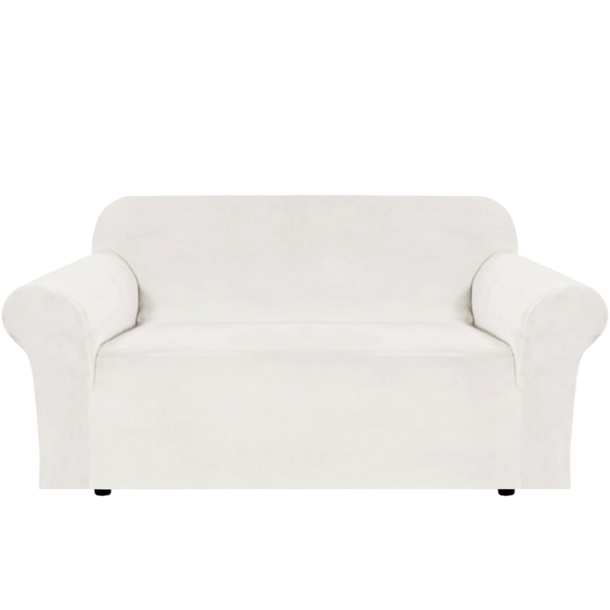 H.VERSAILTEX 1 Peice Stretch Velvet Sofa Covers for 3 Cushion Couch Covers Sofa Slipcovers Furniture Protector Soft, Crafted from Thick Comfy Rich Velour (Sofa 72"-90", Oatmeal)