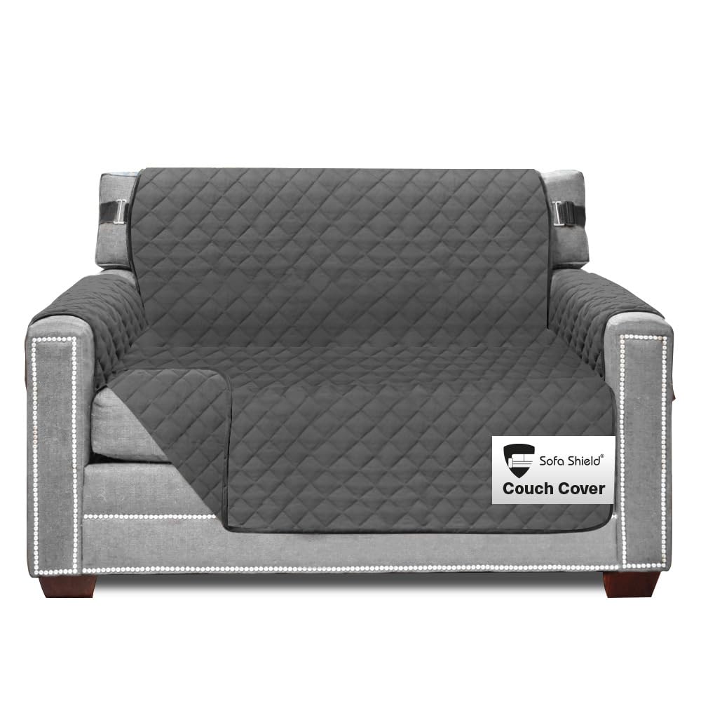 Sofa Shield® Couch Sofa Slip Cover for Dogs with Strap, Navy Sand