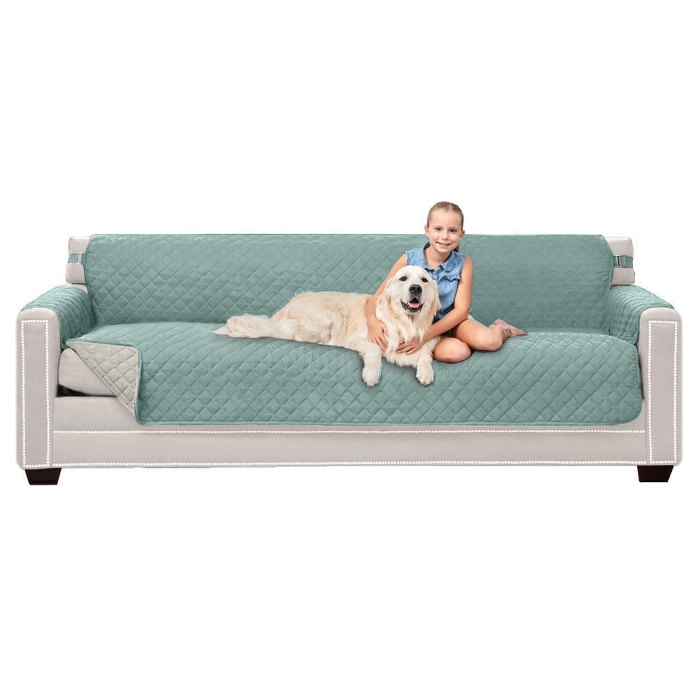Sofa Shield® Couch Sofa Slip Cover for Dogs with Strap, Navy Sand