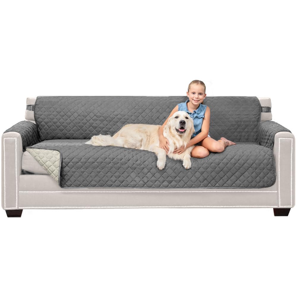 Sofa Shield® Couch Sofa Slip Cover for Dogs with Strap, Navy Sand