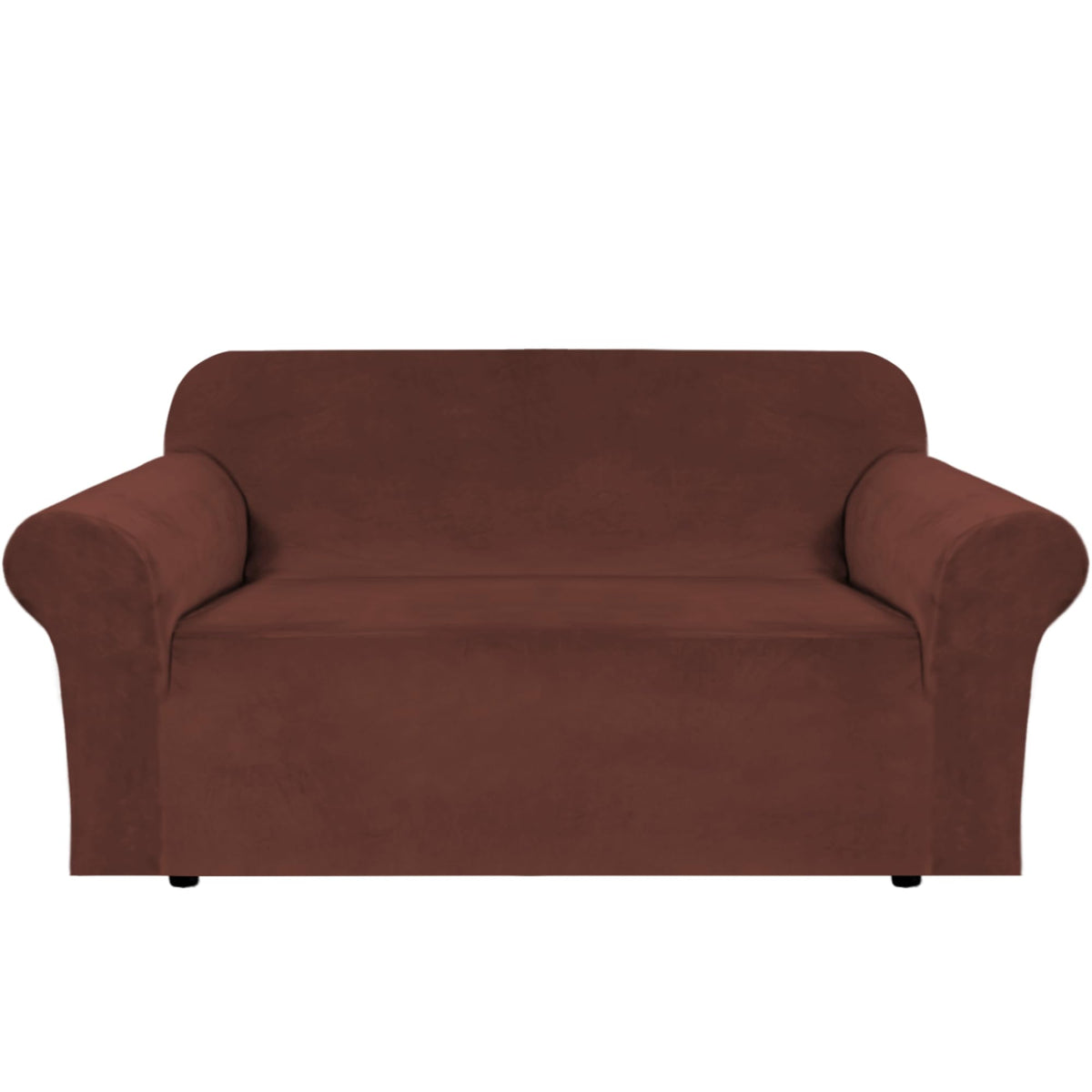 H.VERSAILTEX 1 Peice Stretch Velvet Sofa Covers for 3 Cushion Couch Covers Sofa Slipcovers Furniture Protector Soft, Crafted from Thick Comfy Rich Velour (Sofa 72"-90", Oatmeal)