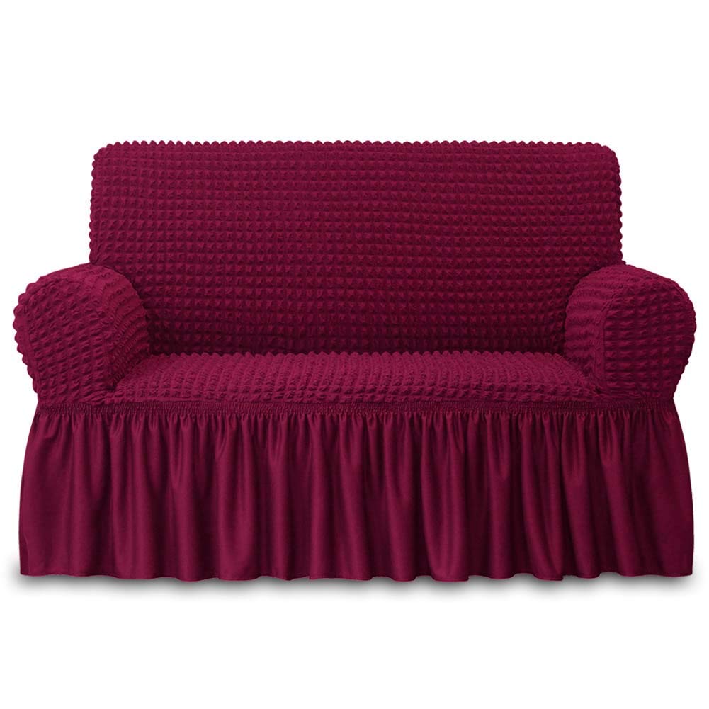 NICEEC Sofa Covers Beige Couch Cover Stretch Sofa Slipcovers with Skirt