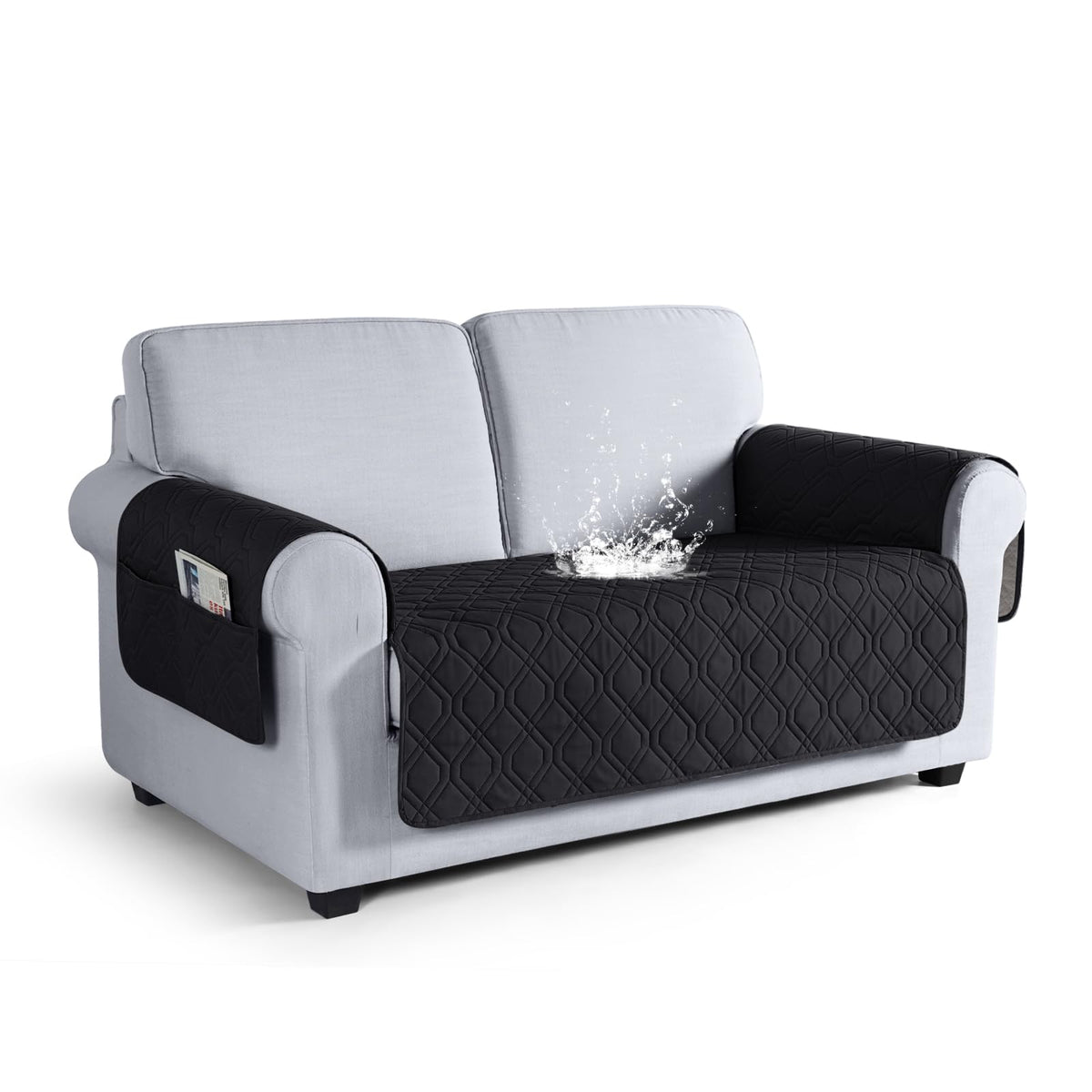 VANSOFY Waterproof Couch Cover for Pets, Dark Gray, 67.3"