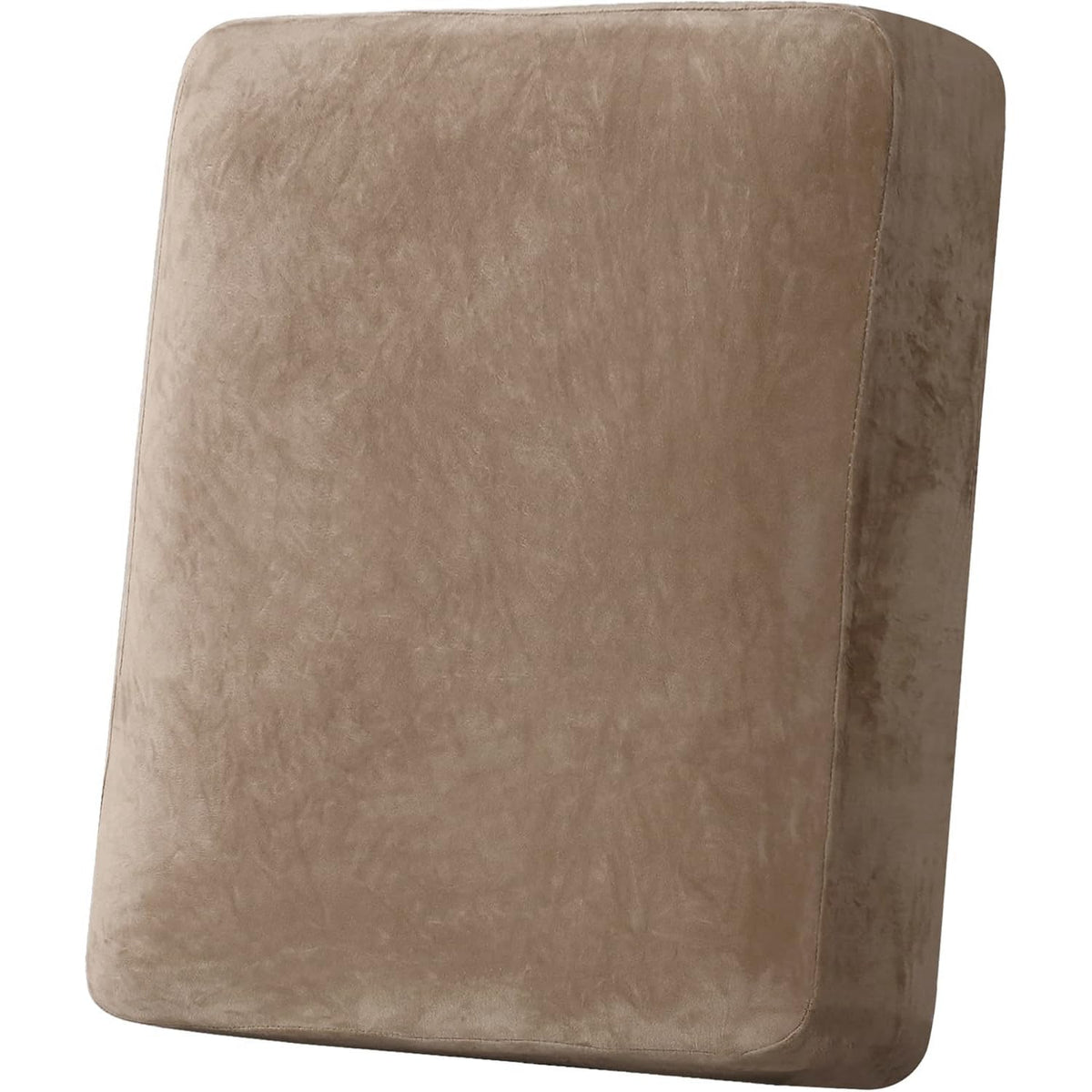 H.VERSAILTEX Velvet Stretch Couch Cushion Cover Plush Cushion Slipcover for Chair Loveseat Sofa Cushion Furniture Protector Seat Cushion Sofa Cover (3 Piece Sofa Cushion Covers, Ivory)