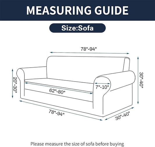 Cupuamon 2026 New Stretch Sofa Slipcovers Couch Cover for 3 Cushion Furniture Protector Sofa Covers with Elastic Bottom Jacquard Fabric Small Checks for Pets, Kids -Sofa, Black