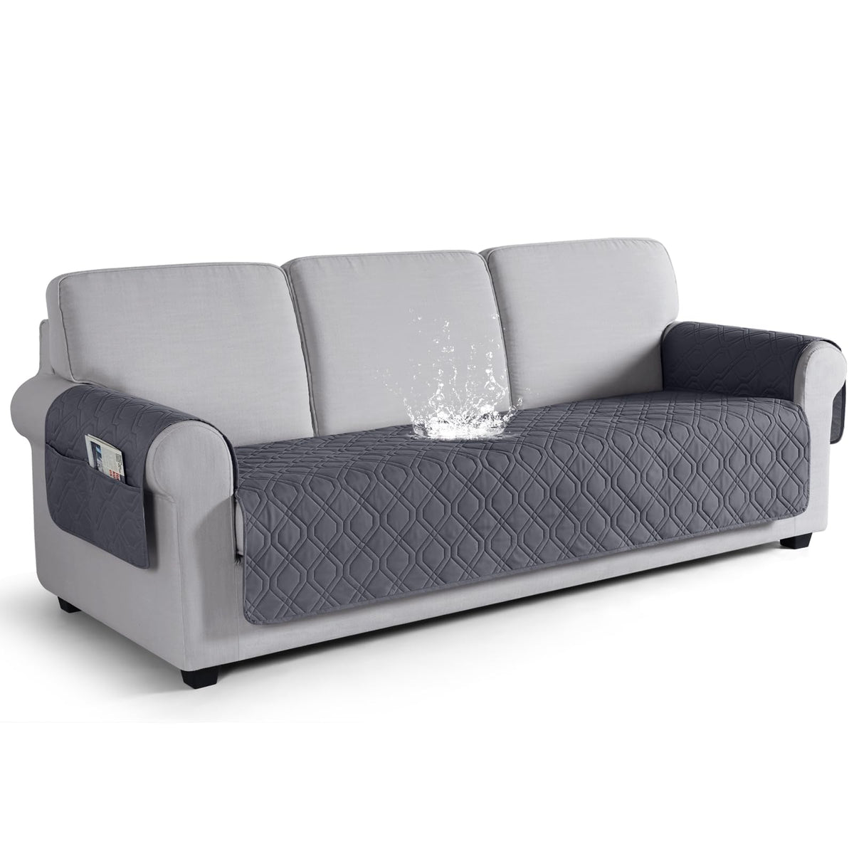 VANSOFY Waterproof Couch Cover for Pets, Dark Gray, 67.3"