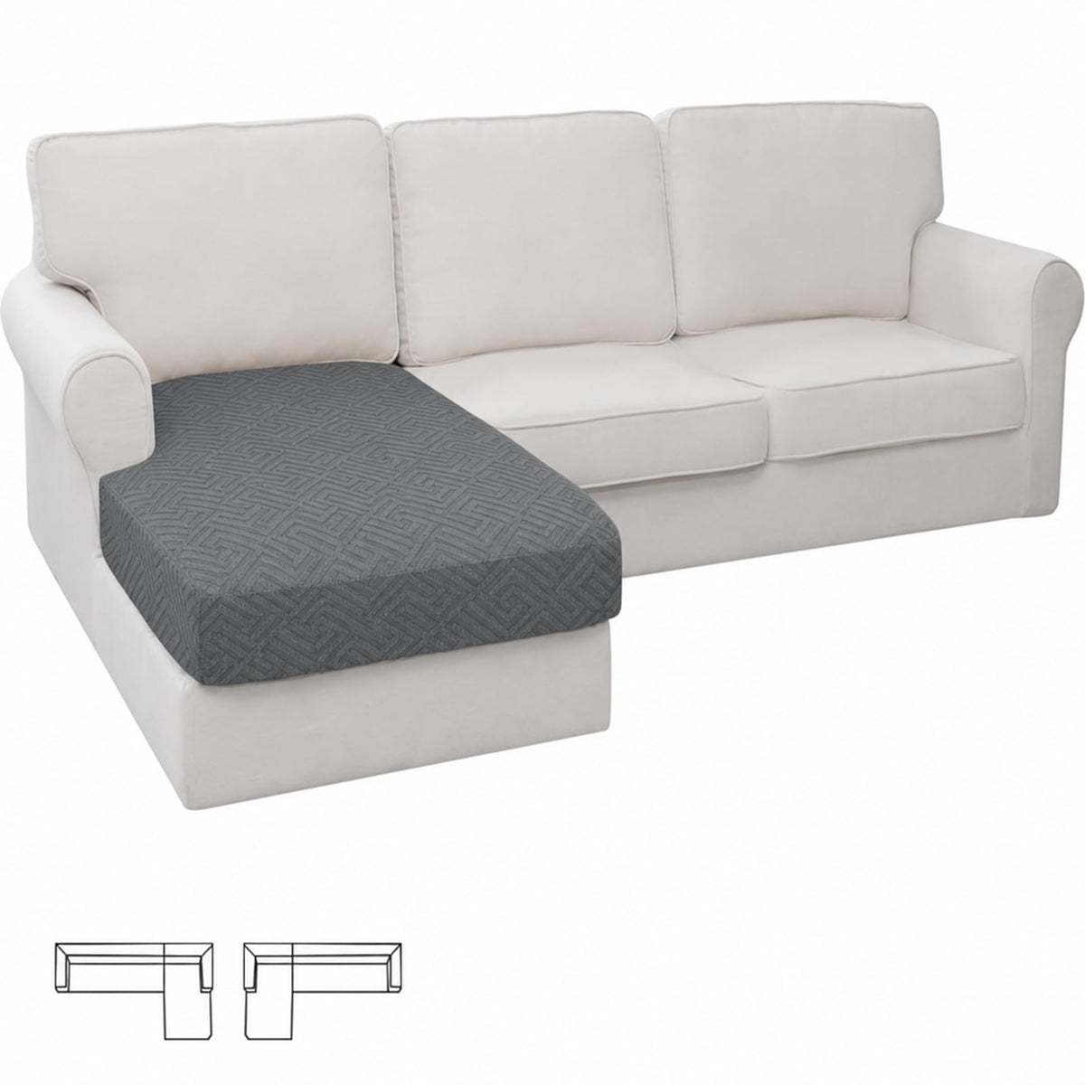 XINEAGE 4-Piece Stretch Sofa Cover, Washable Couch Covers for Dog