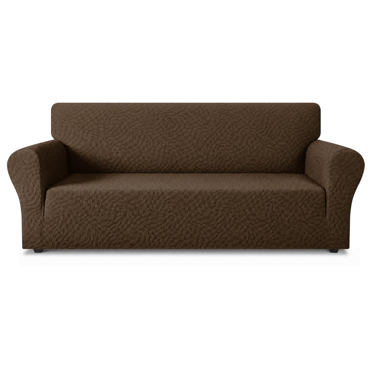 ZNSAYOTX 1 Piece Jacquard Couch Covers for 3 Cushion Couch Living Room High Stretch Sofa Cover Pets Dogs Friendly Anti Slip Thickened Slipcovers Furniture Protector (Sofa, Light Grey)