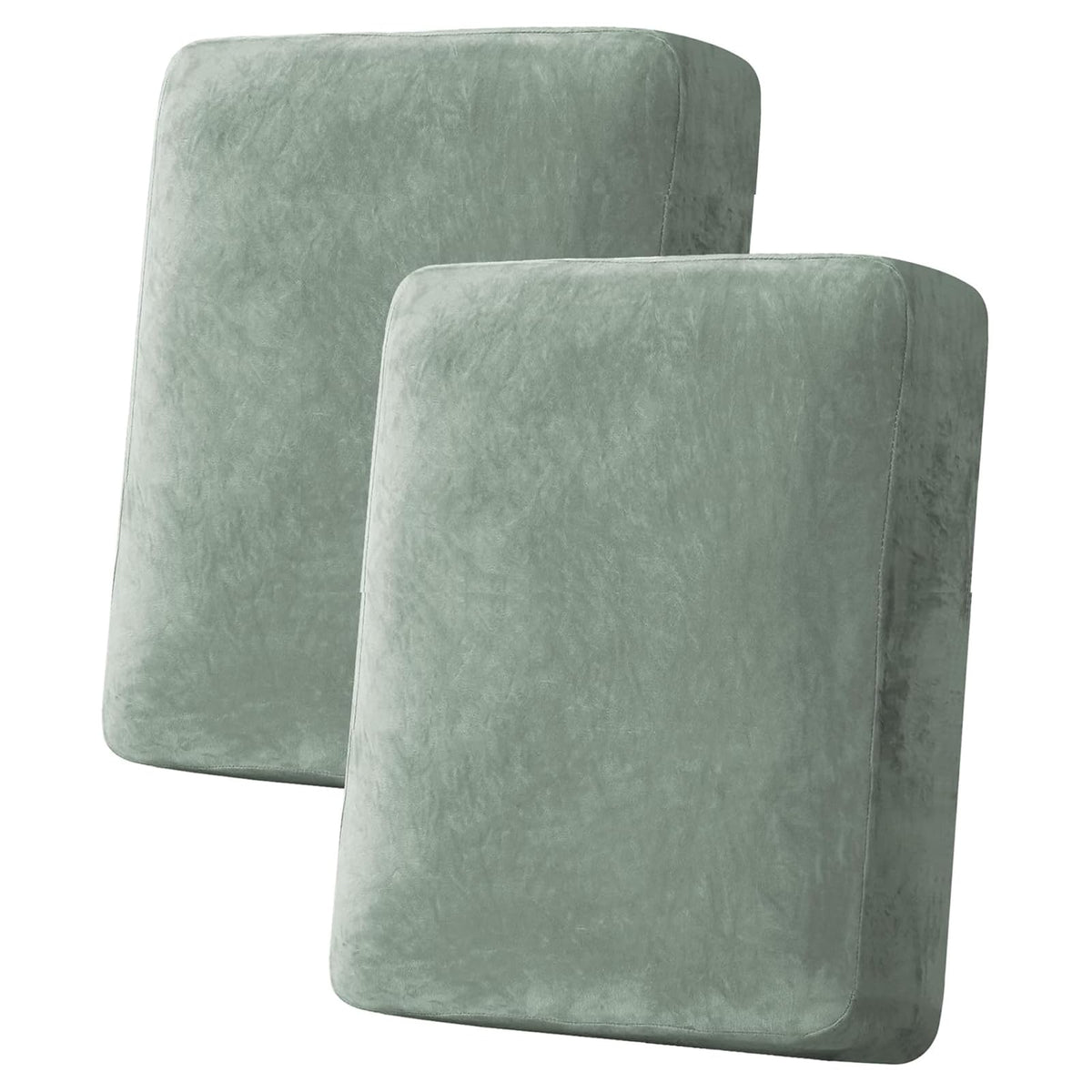H.VERSAILTEX Velvet Stretch Couch Cushion Cover Plush Cushion Slipcover for Chair Loveseat Sofa Cushion Furniture Protector Seat Cushion Sofa Cover (3 Piece Sofa Cushion Covers, Ivory)