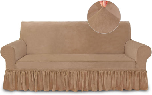 NICEEC Coffee Couch Covers for Sofa Cover Universal Slipcovers with Skirt