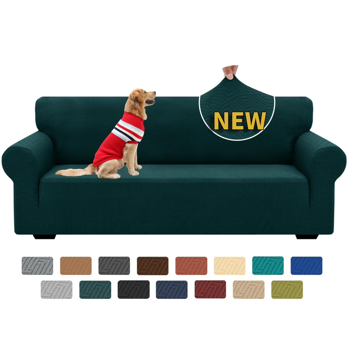 XINEAGE Stretch Jacquard Sofa Cover, Non Slip Sofa Slipcover for Dog