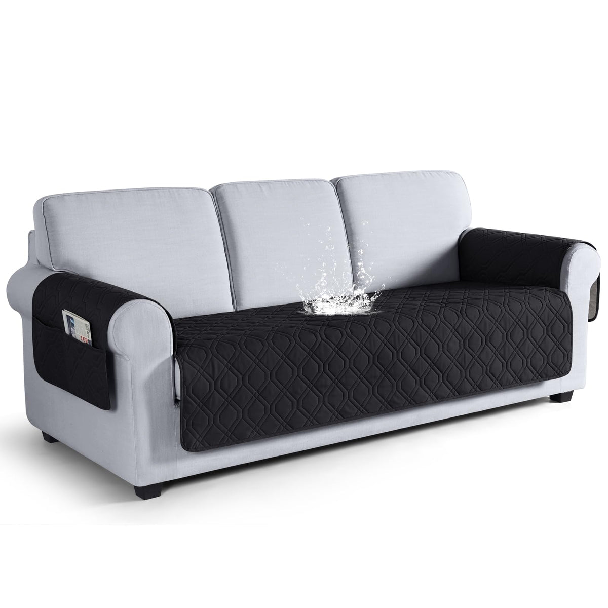 VANSOFY Waterproof Couch Cover for Pets, Dark Gray, 67.3"