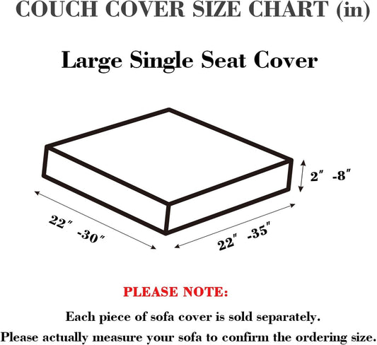 Sofa Covers Couch Covers for Sofa Pet Friendly Couch Cushion Covers Universal Sofa Covers Washable Stretch Slipcovers for Sectional Sofa (Texture Light Gray,Large Single Seat Cover)