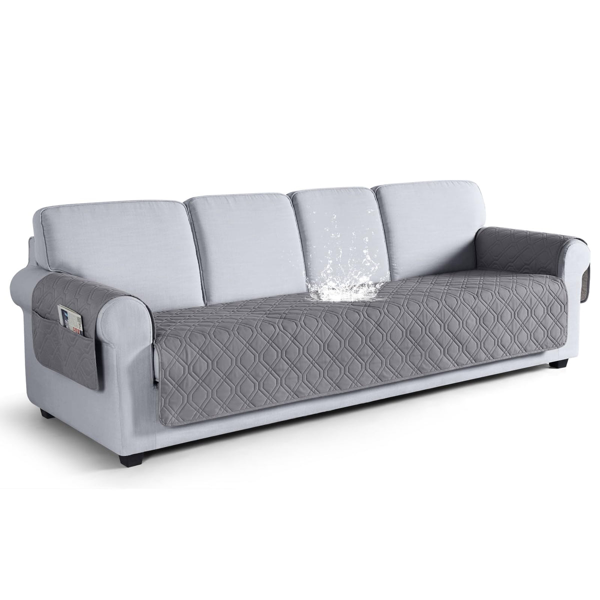 VANSOFY Waterproof Couch Cover for Pets, Dark Gray, 67.3"